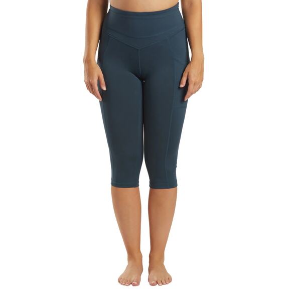 Free People FP Movement Stay Centered Capri Yoga Leggings Deep Dive Sz L $78 - Picture 14 of 15